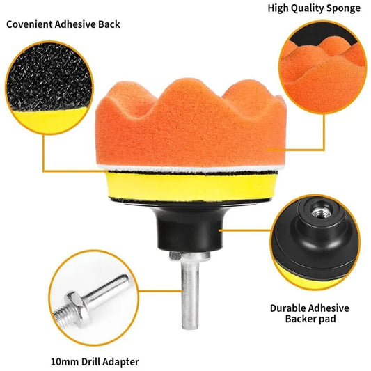 Car Polishing Sponge Kit Polishing Machine Wax Pads