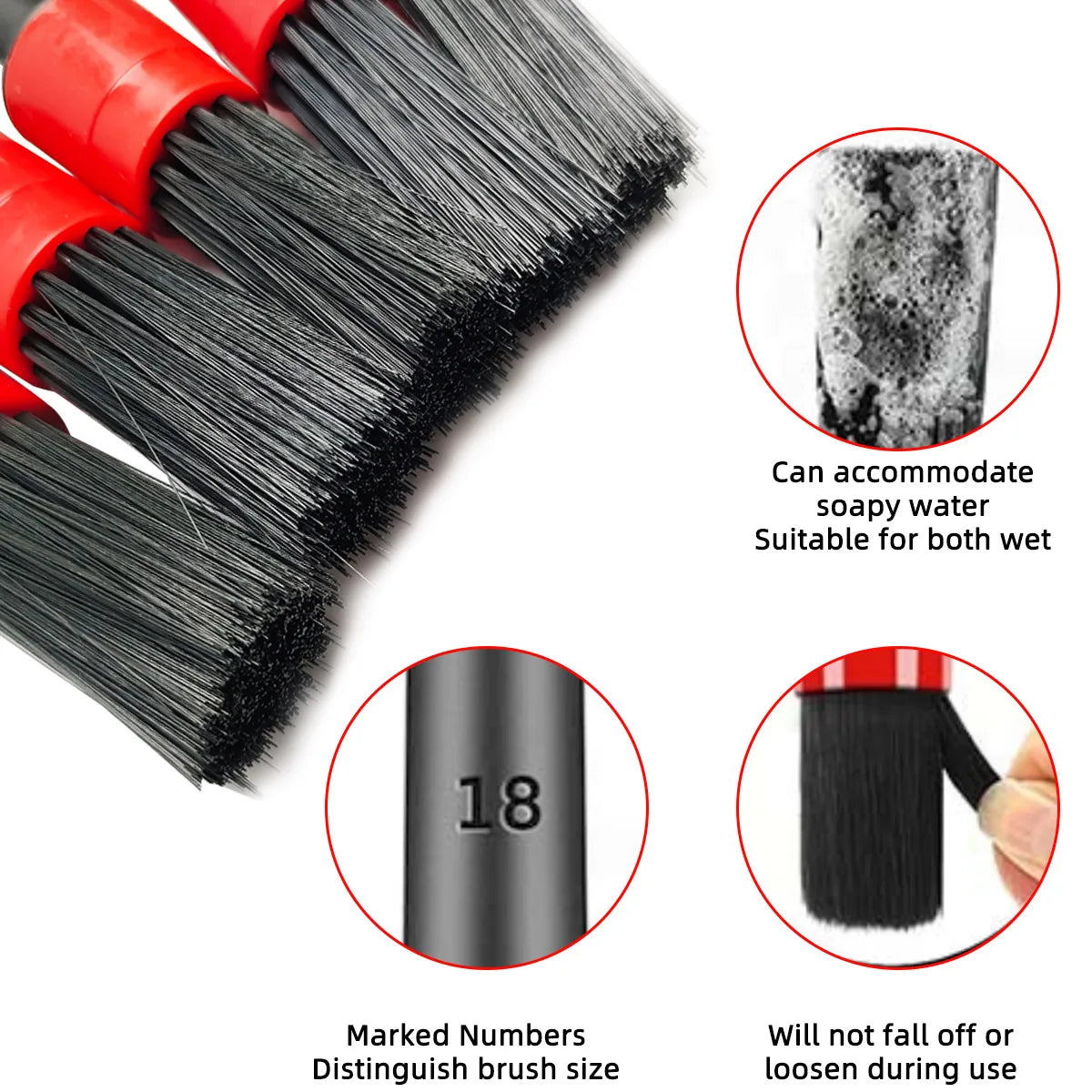 1/5PCS Car Wash Brush Detail Small Automotive